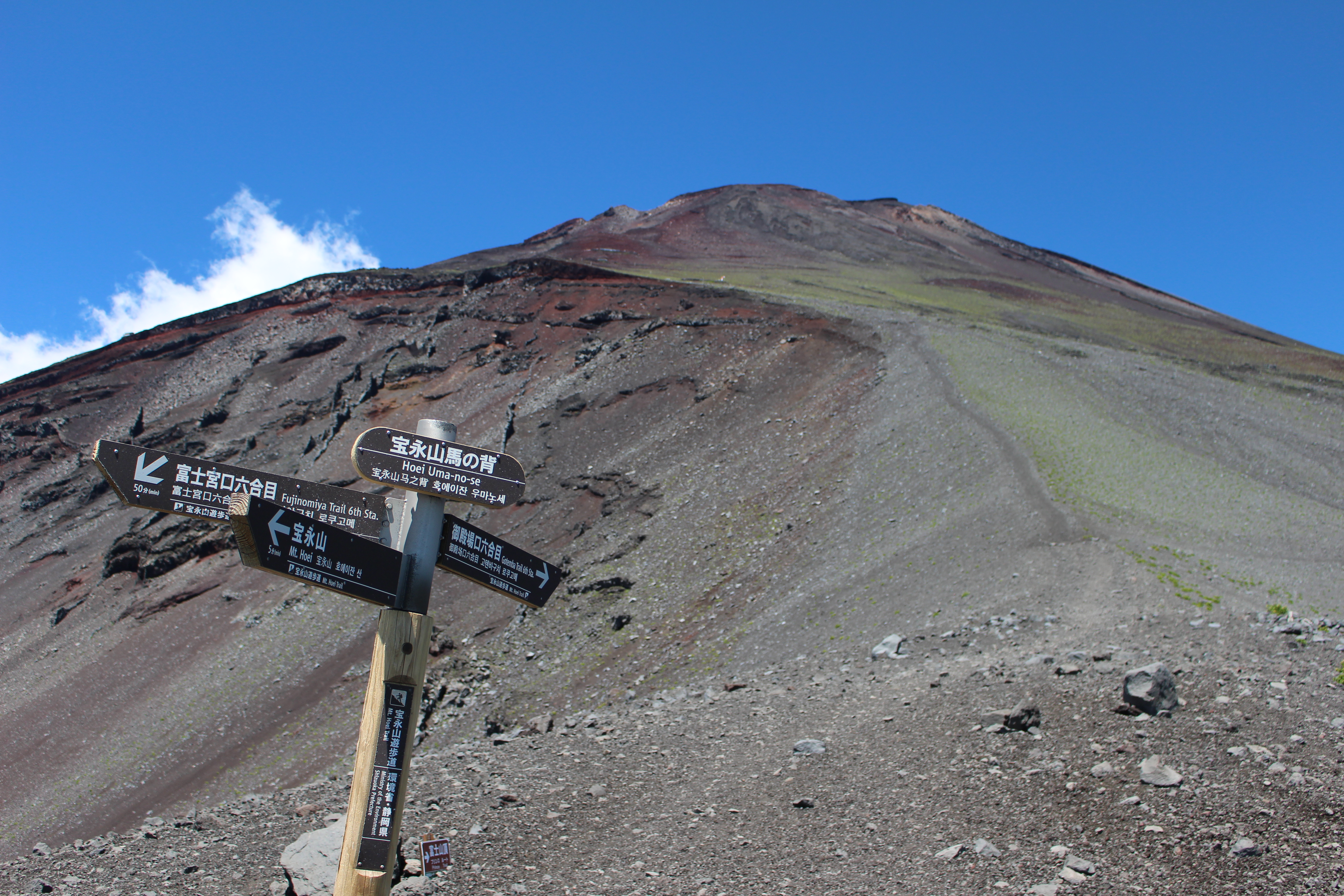 宝永山から振り返る大迫力の富士山 プリンスルート