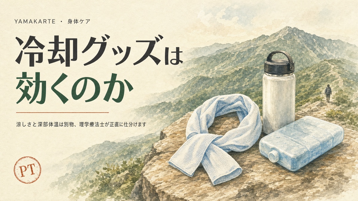 登山の冷却グッズは効くのか 涼しさと深部体温の違いを理学療法士が解説するアイキャッチ