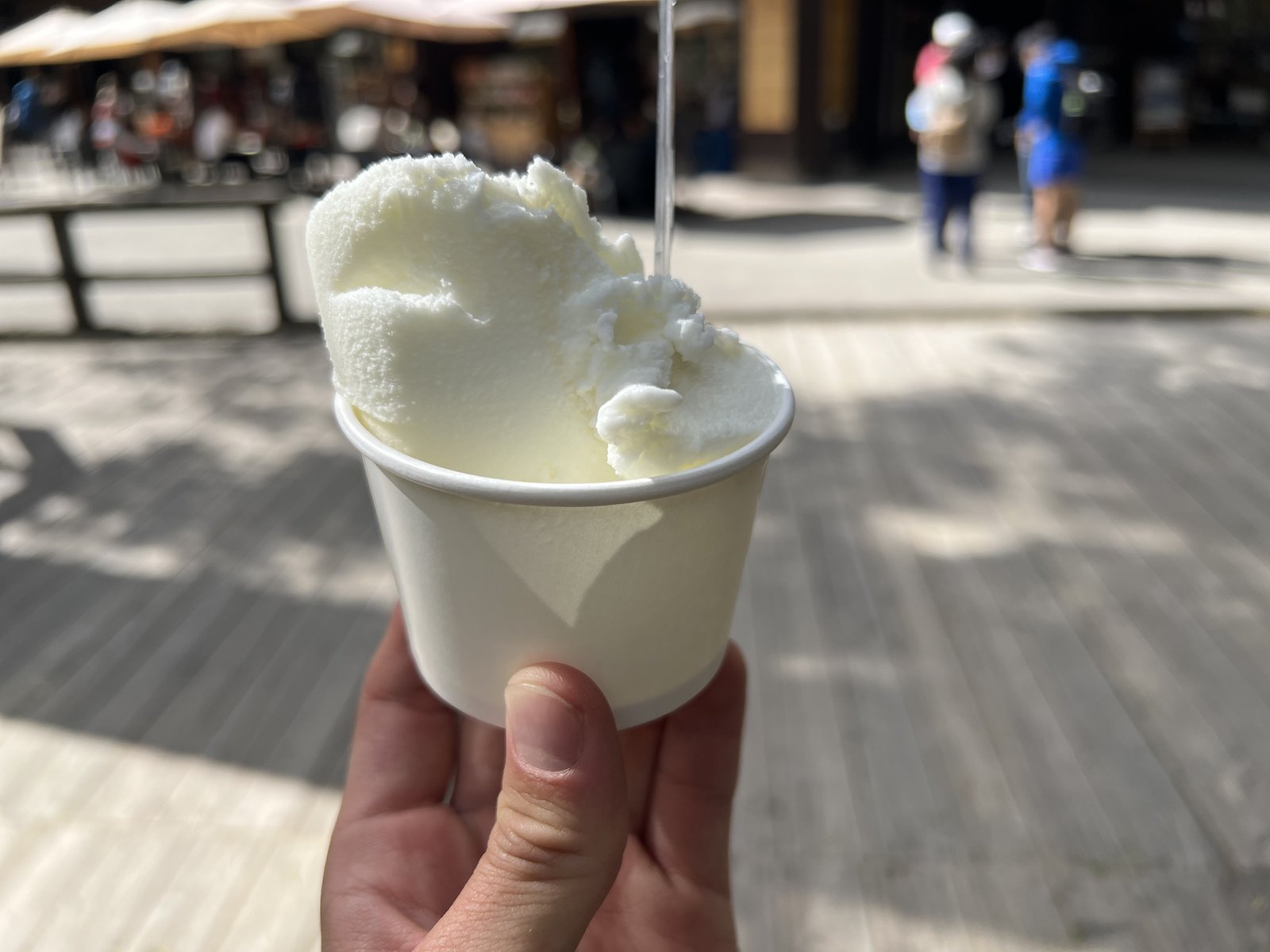 上高地で食べたミルクジェラート 下山後のごほうび