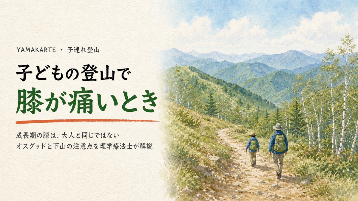 子どもの登山で膝が痛いときの見方を理学療法士が解説 成長期の膝とオスグッドと下山 ヤマカルテ