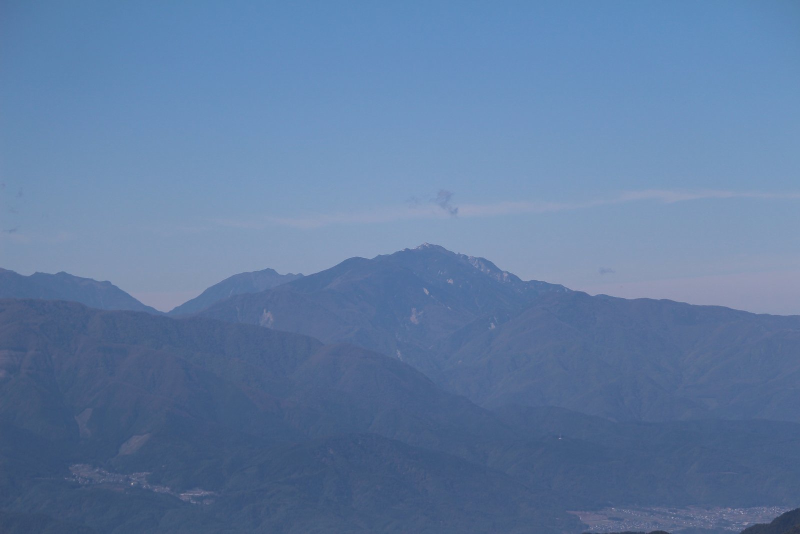 竜ヶ岳から見たアサヨ峰と鳳凰三山 南アルプス ヤマカルテ