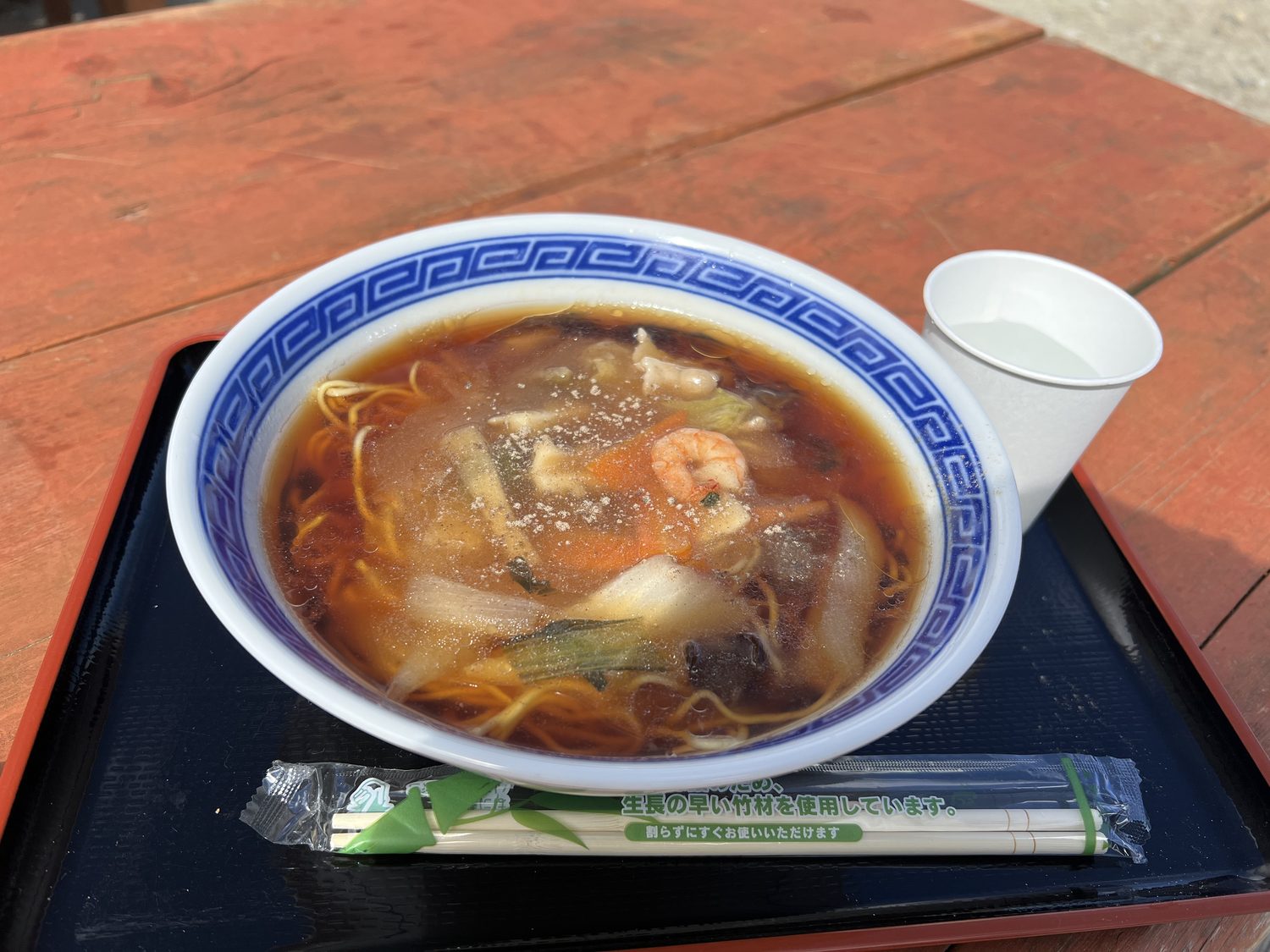 双六小屋の五目ラーメン 山小屋の昼食